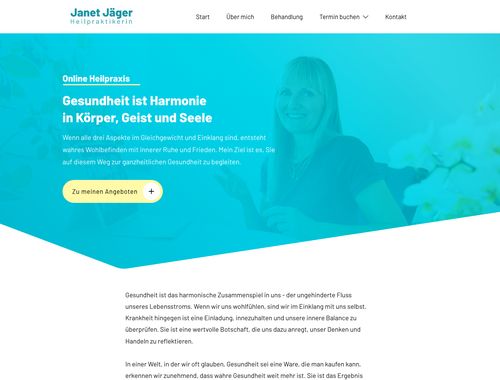 Website aus der Businessbegleitung: Heilpraktiker:in