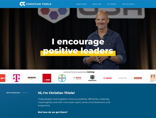 Website aus der Businessbegleitung: Speaker:in